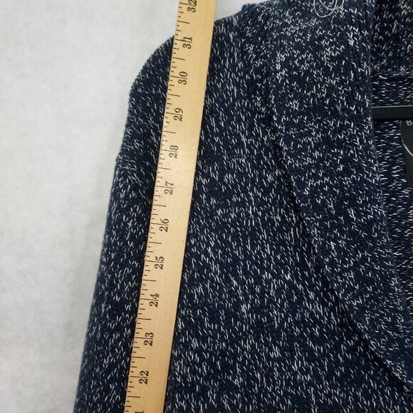 Brooklyn Calling Cardigan Men's M Grandpa Sweater Shawl Collar Blue White Fleck - Picture 14 of 15